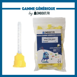 Embout mélangeur jaune - 50u - EMBOUT.FR