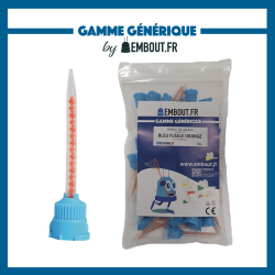 Embout mélangeur bleu fuselé orange - EMBOUT.FR - 50