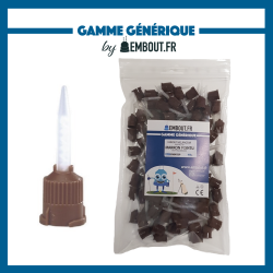 Embout mélangeur marron pointu - 100u - MIXINGTIP.COM