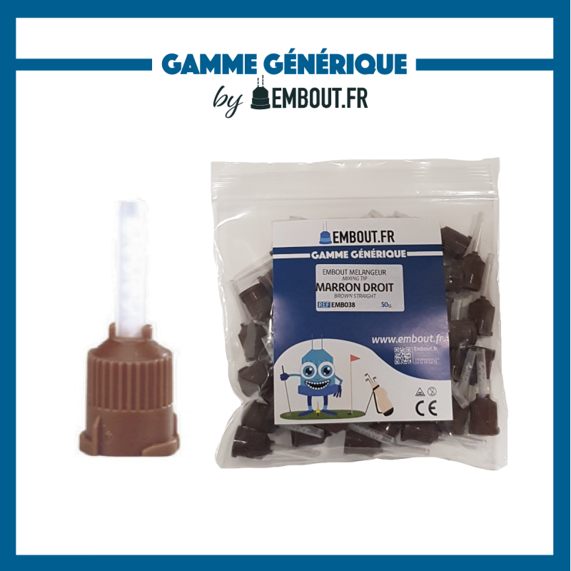 Embout mélangeur marron droit - EMBOUT.FR - 50u