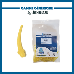 Embout intra oral jaune - 100u - EMBOUT.FR