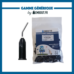 Embout flow noir 20G - EMBOUT.FR - 100u