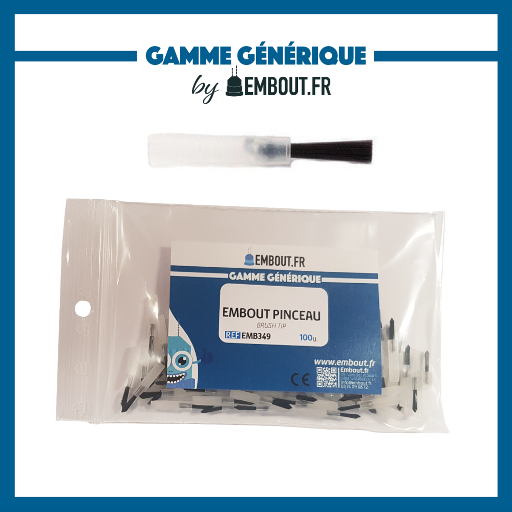 Embouts pinceaux noirs - 100u - MIXINGTIP.COM