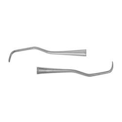 Curette Double Gracey Manche Creux N°1/2 - UNODENT - 1u