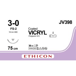 Fil Vicryl Violet 3-0 19mm 38C - ETHICON
