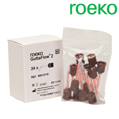 Embout Guttaflow 2 marron fuselé orange - ROEKO - 24u