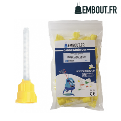 Embout mélangeur jaune - 50u -  MIXINGTIP.COM