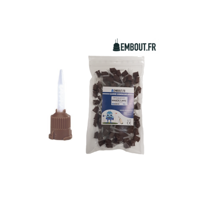 Embout mélangeur marron pointu - 100u -  MIXINGTIP.COM