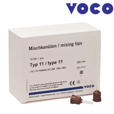 Bifix QM Brown Mixing Tip Type 11 - 50pcs - VOCO