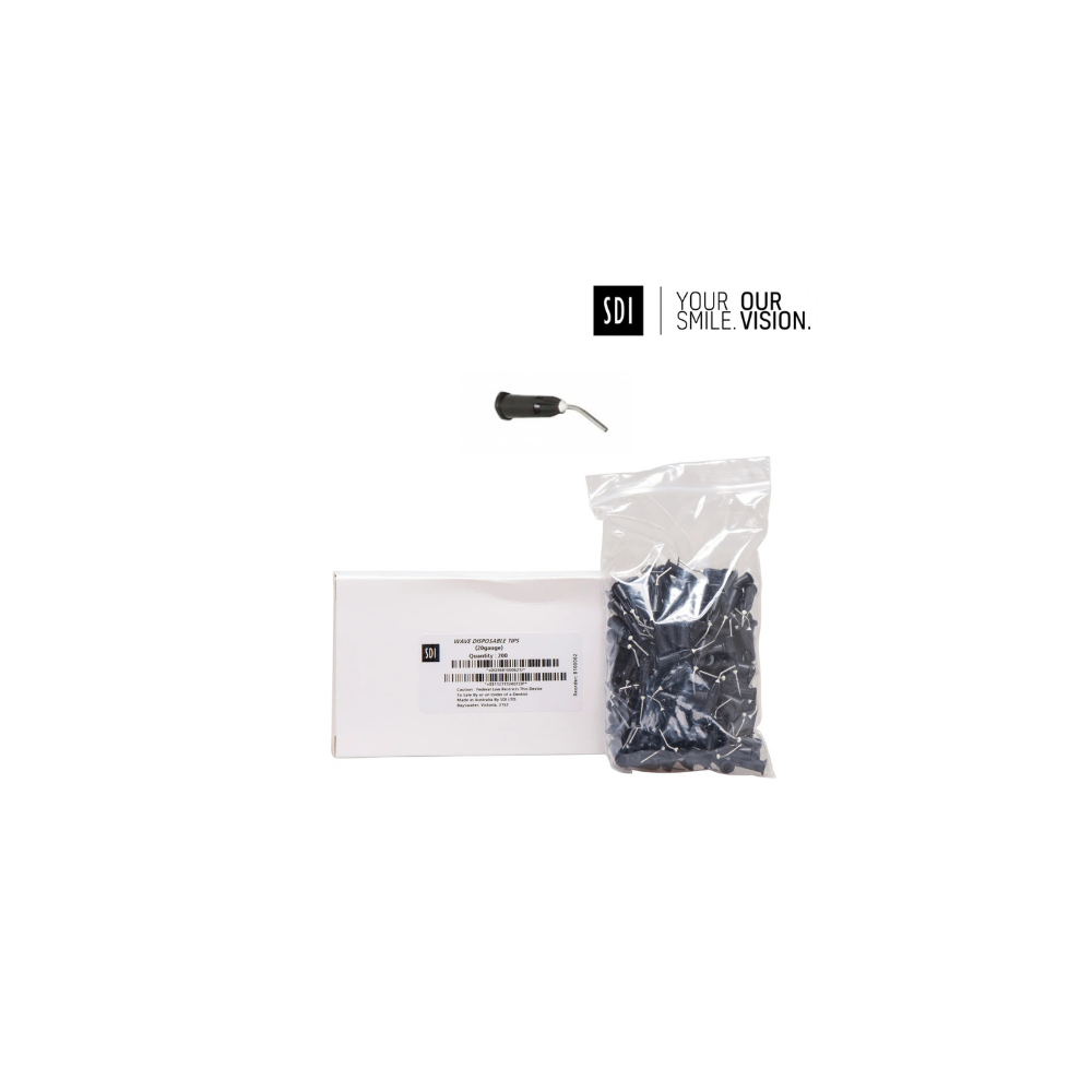 Wave Black Syringe Tip - 200pcs - SDI