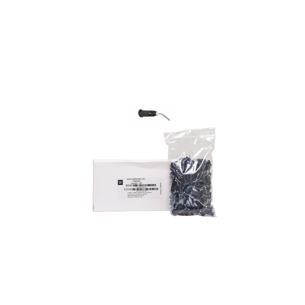 Wave Black Syringe Tip - 200pcs - SDI