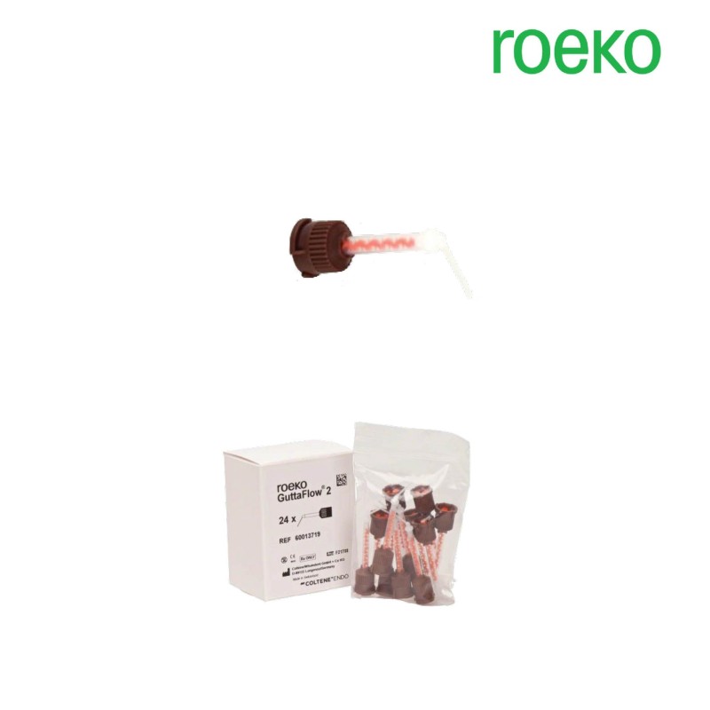 Embout Guttaflow 2 marron fuselé orange - ROEKO - 24u