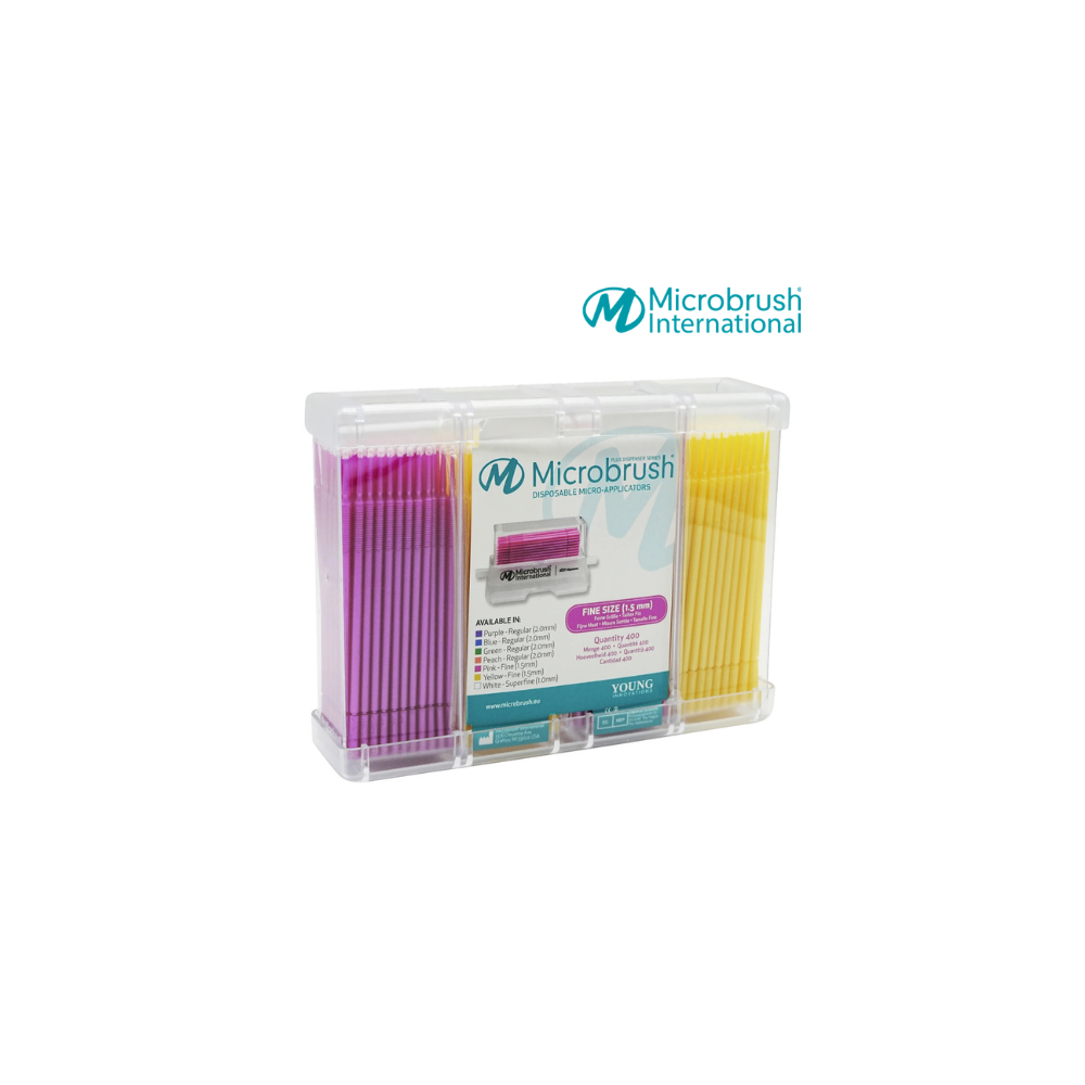 Microbrush Plus Rose/Jaune Recharge Fin 400pcs