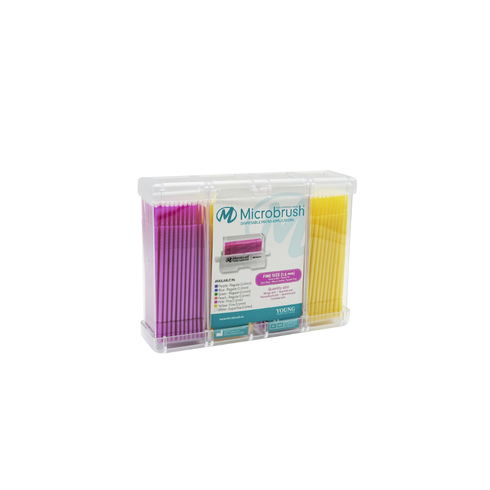 Microbrush Plus Rose/Jaune Recharge Fin 400pcs