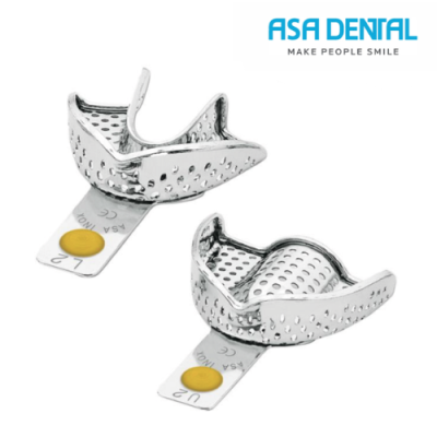 Porte Empreinte metall. Perforé avec bourrelet rétentif