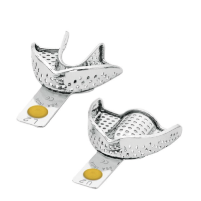 Porte Empreinte metall. Perforé avec bourrelet rétentif