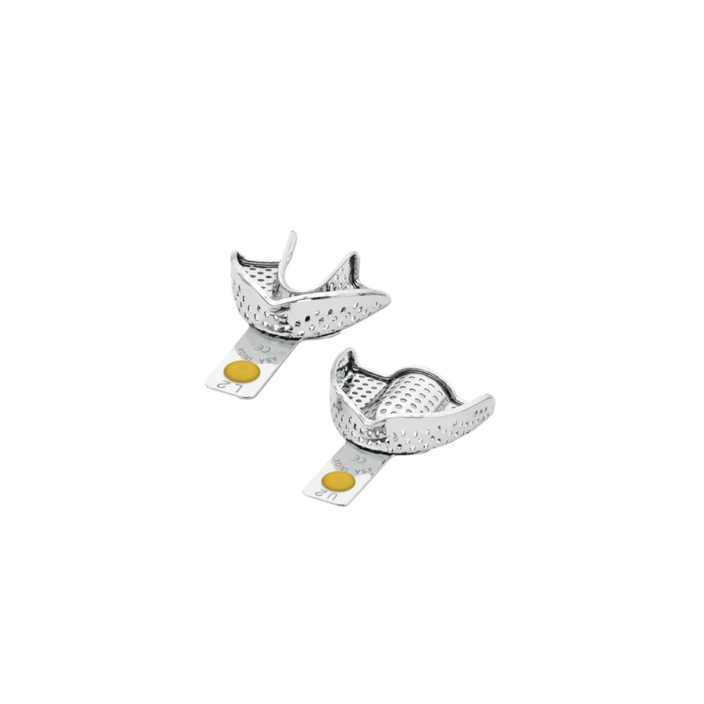 Porte Empreinte metall. Perforé avec bourrelet rétentif