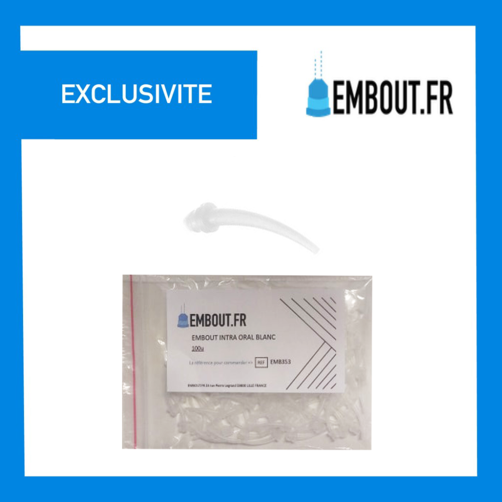 Intra-Orale Tip Wit Gebogen - 100st - MIXINGTIP.COM