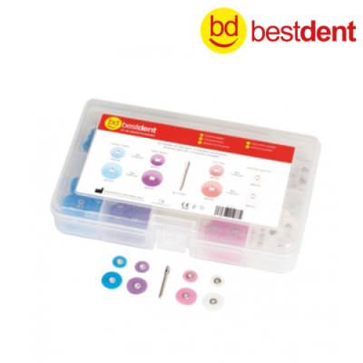 Pop-On Disc Set 10/14mm with 2 Mandrels - 1pcs - BESTDENT