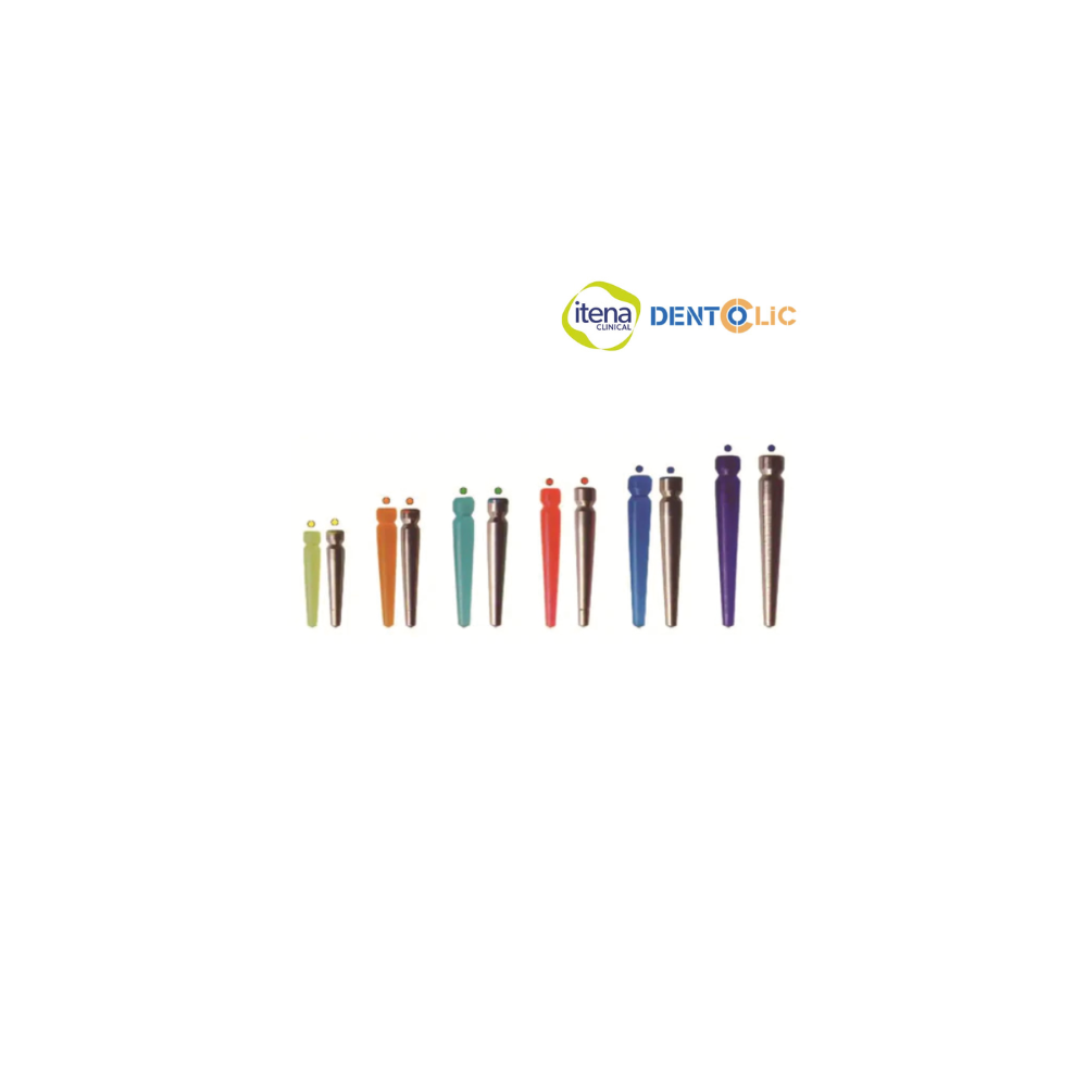 DENTOCLIC Conische Stiften RVS en Uitbrandbaar - 20st/40st/100st - ITENA