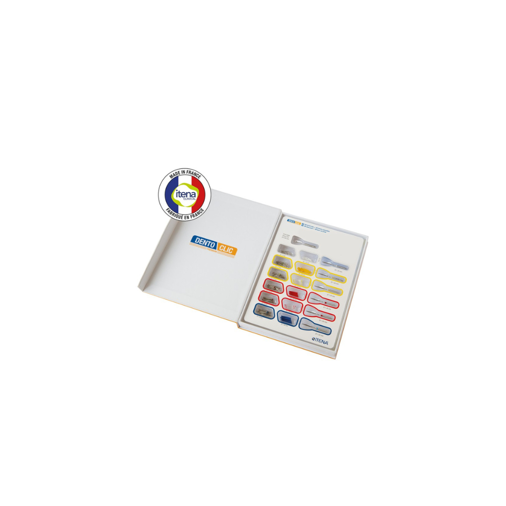 Coffret Premium DENTOCLIC Tenons Cylindro-Coniques Inox et Calcinables - 1u - ITENA